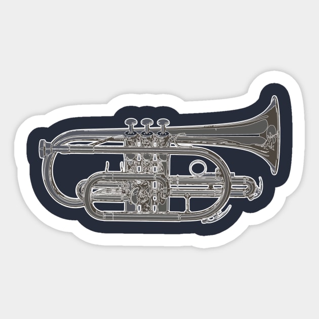 Cornet Sticker by Dawn Anthes